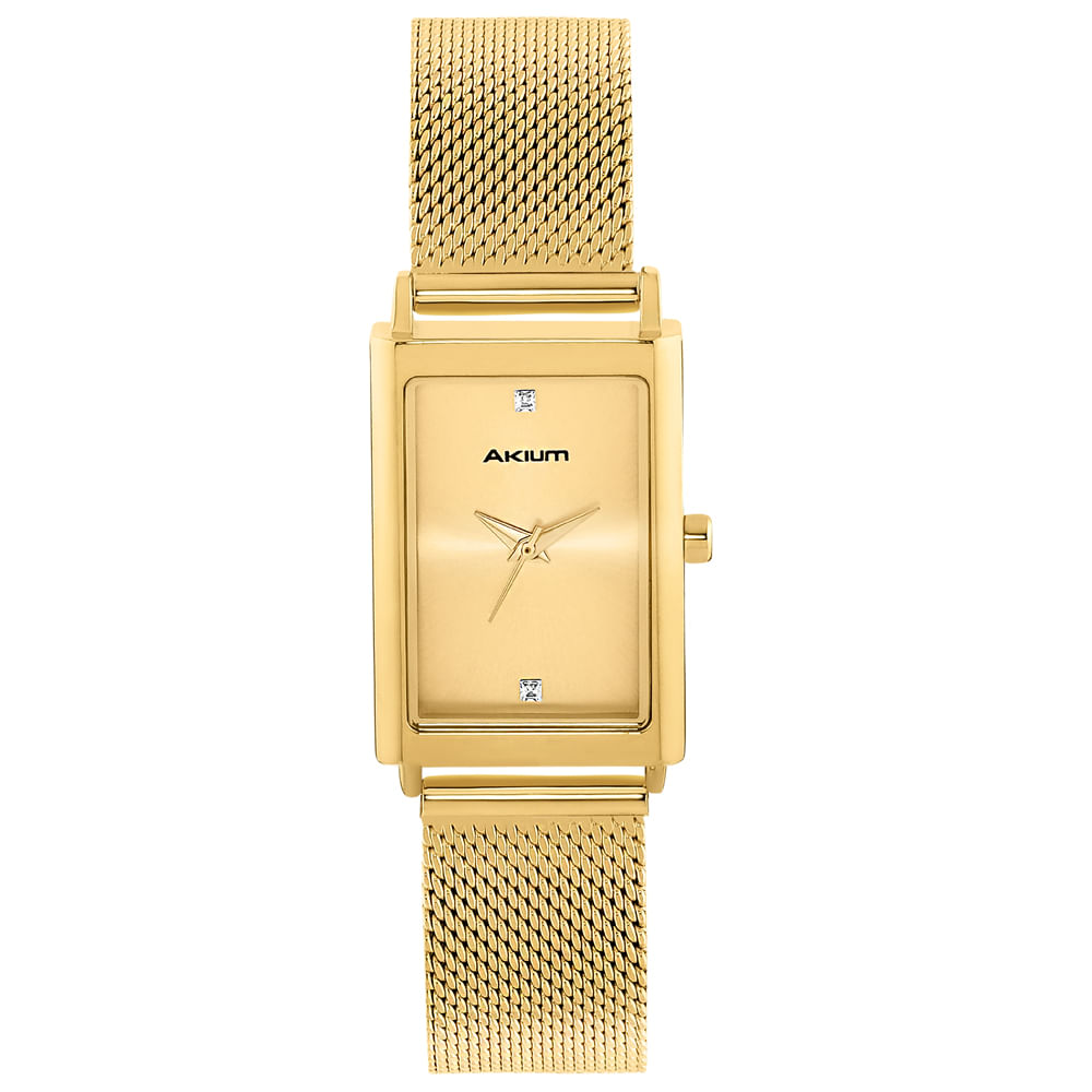 Relógio Akium Glorify Feminino Aço Dourado