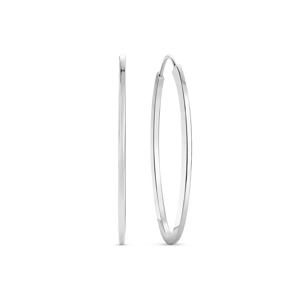 Argola Redonda em Ouro Branco 18k, 41mm