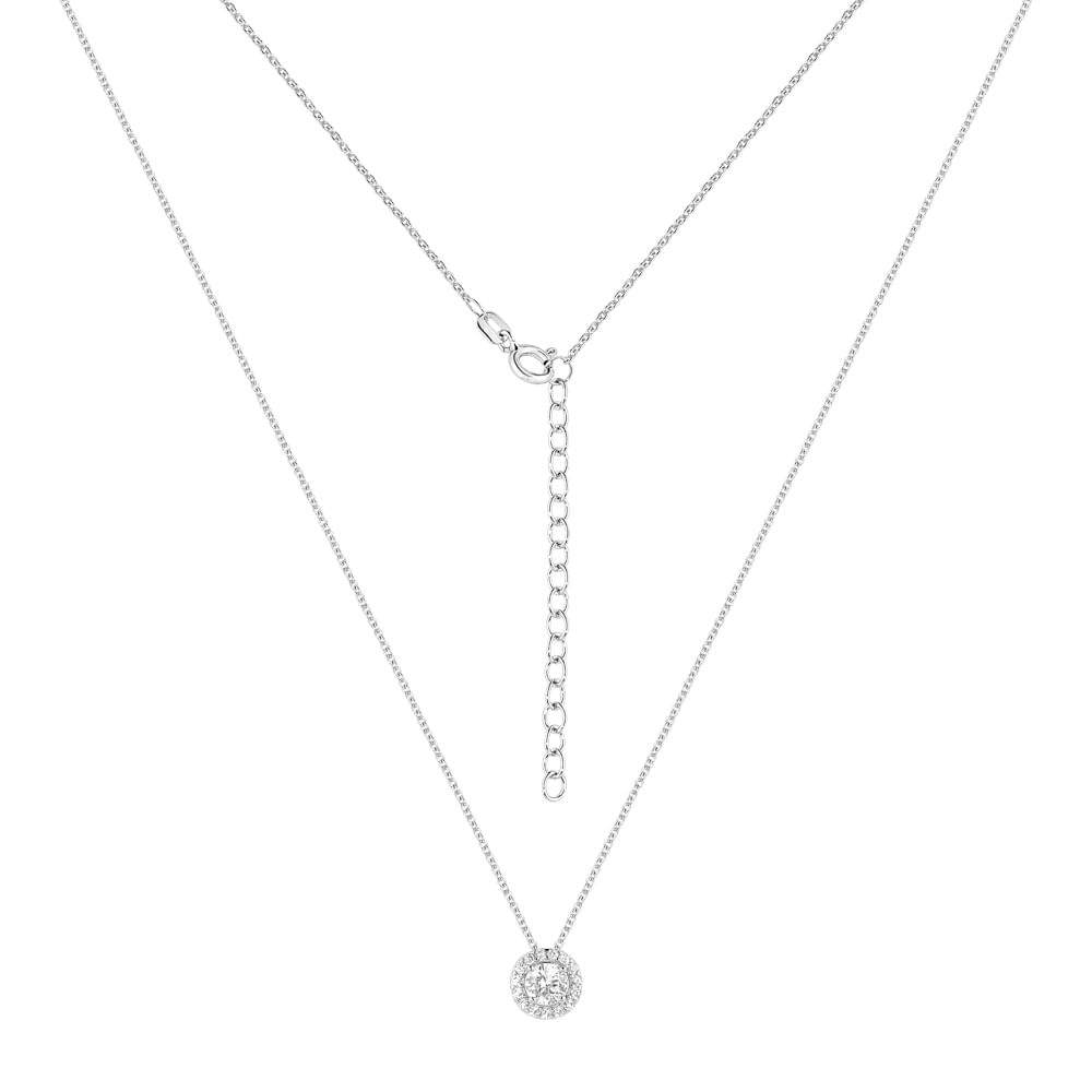 Colar Life Forms Redondo em Prata 925 com Pedras Incolores, 45cm