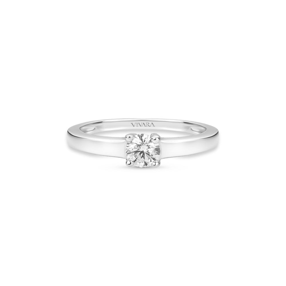 Anel Solitário Forever em Ouro Branco 18k e Diamante 0,40 ct