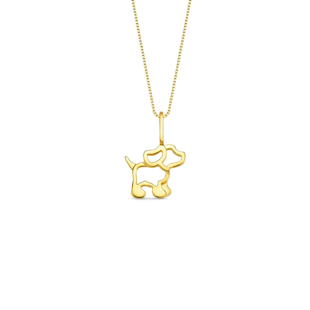 Pingente Cachorro em Ouro Amarelo 18k