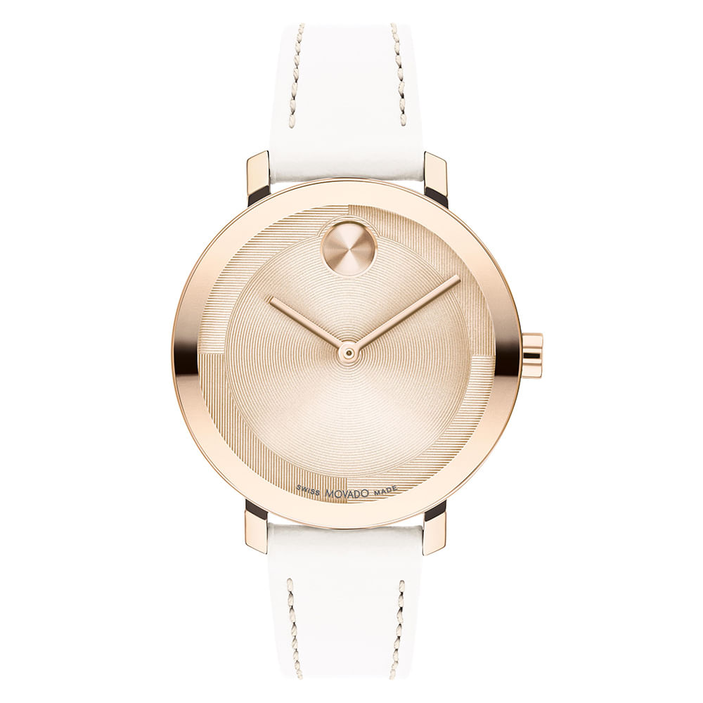 Relógio Movado Feminino Couro Branco 3601101