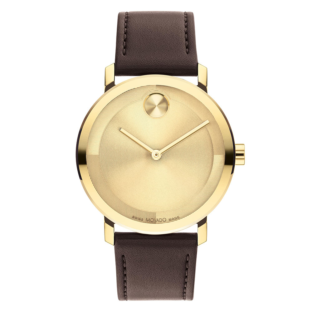 Relógio Movado Masculino Couro Marrom 3601094