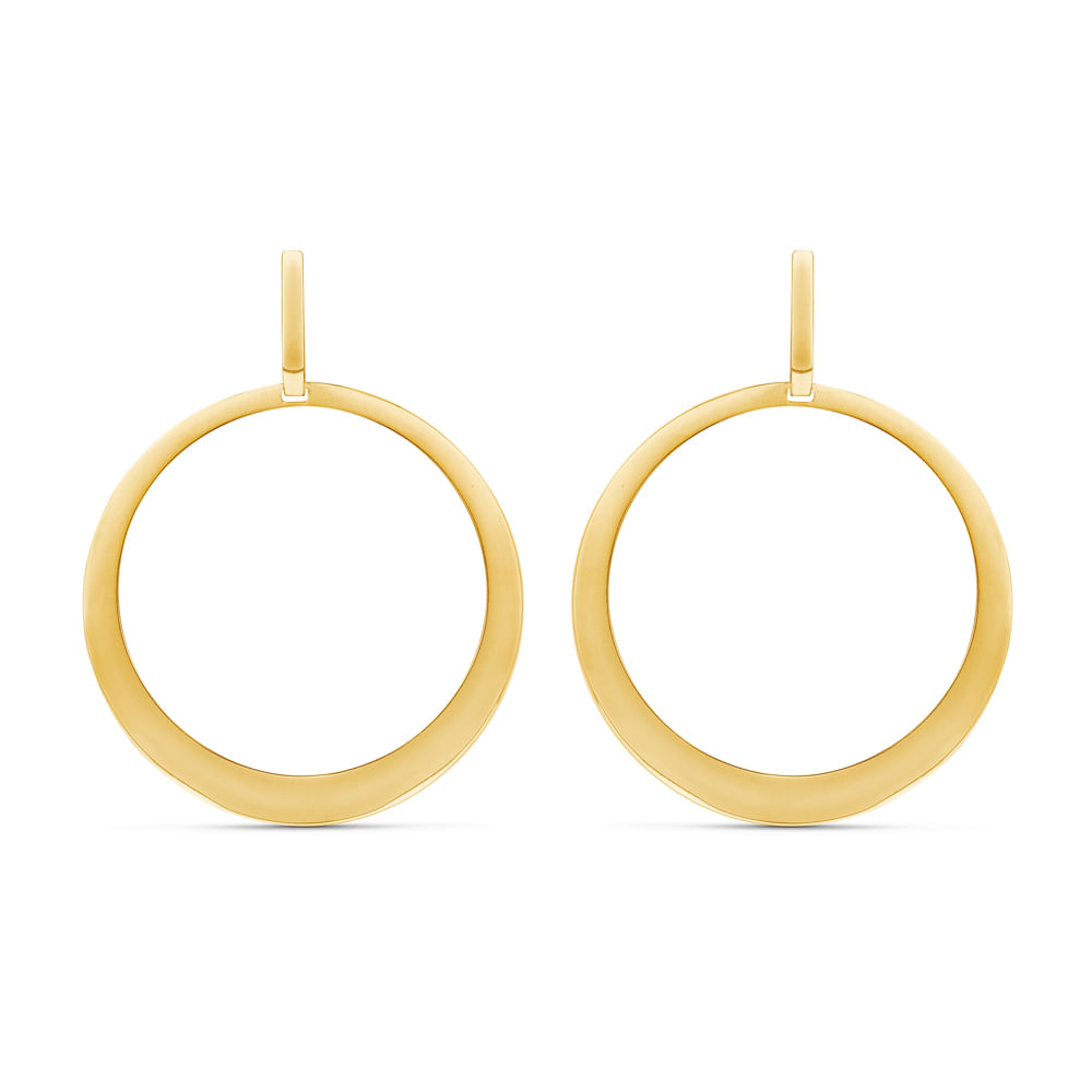Brinco Pop Círculo em Ouro Amarelo 18k