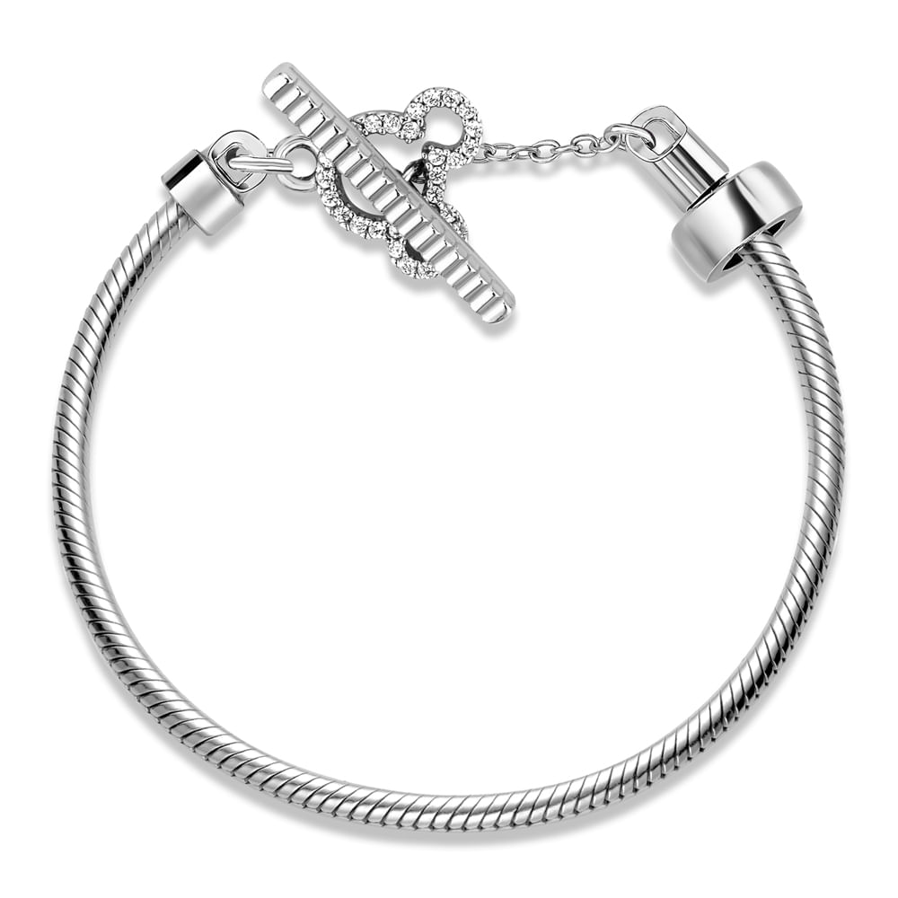 Pulseira Life Disney Mickey em Prata 925 com Pedras Incolores
