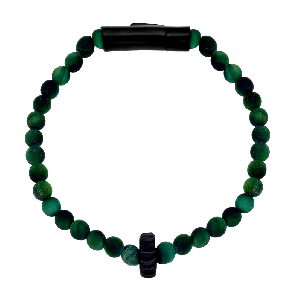 Pulseira Life Olho de Tigre em Aço