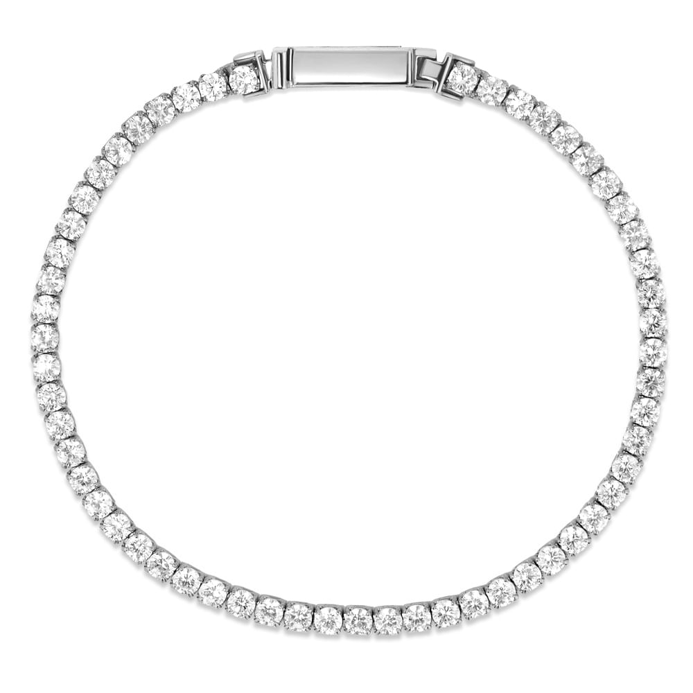 Pulseira Life Riviera em Prata 925 com Pedras Incolores