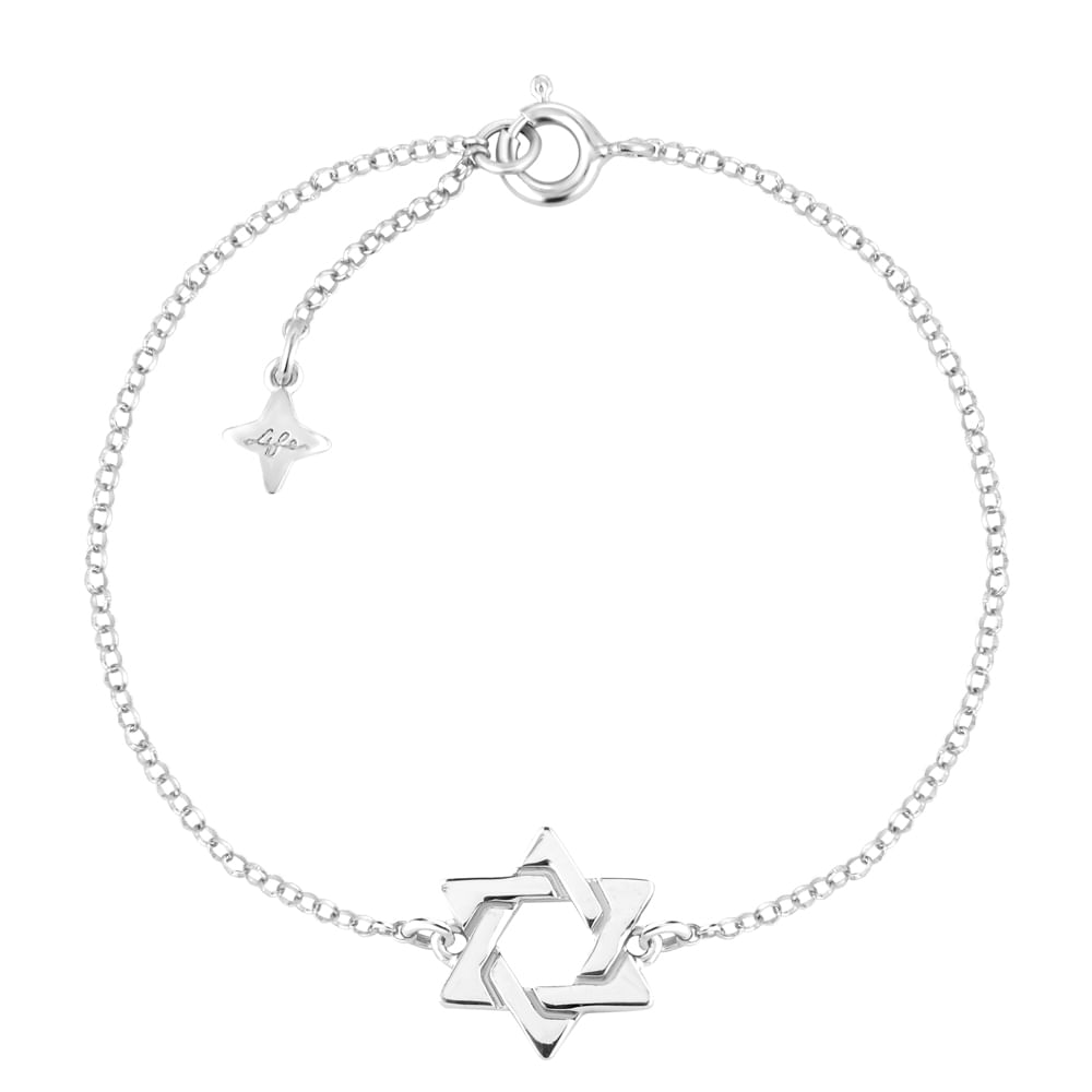Pulseira Life Religião ll Estrela de Davi em Prata 925