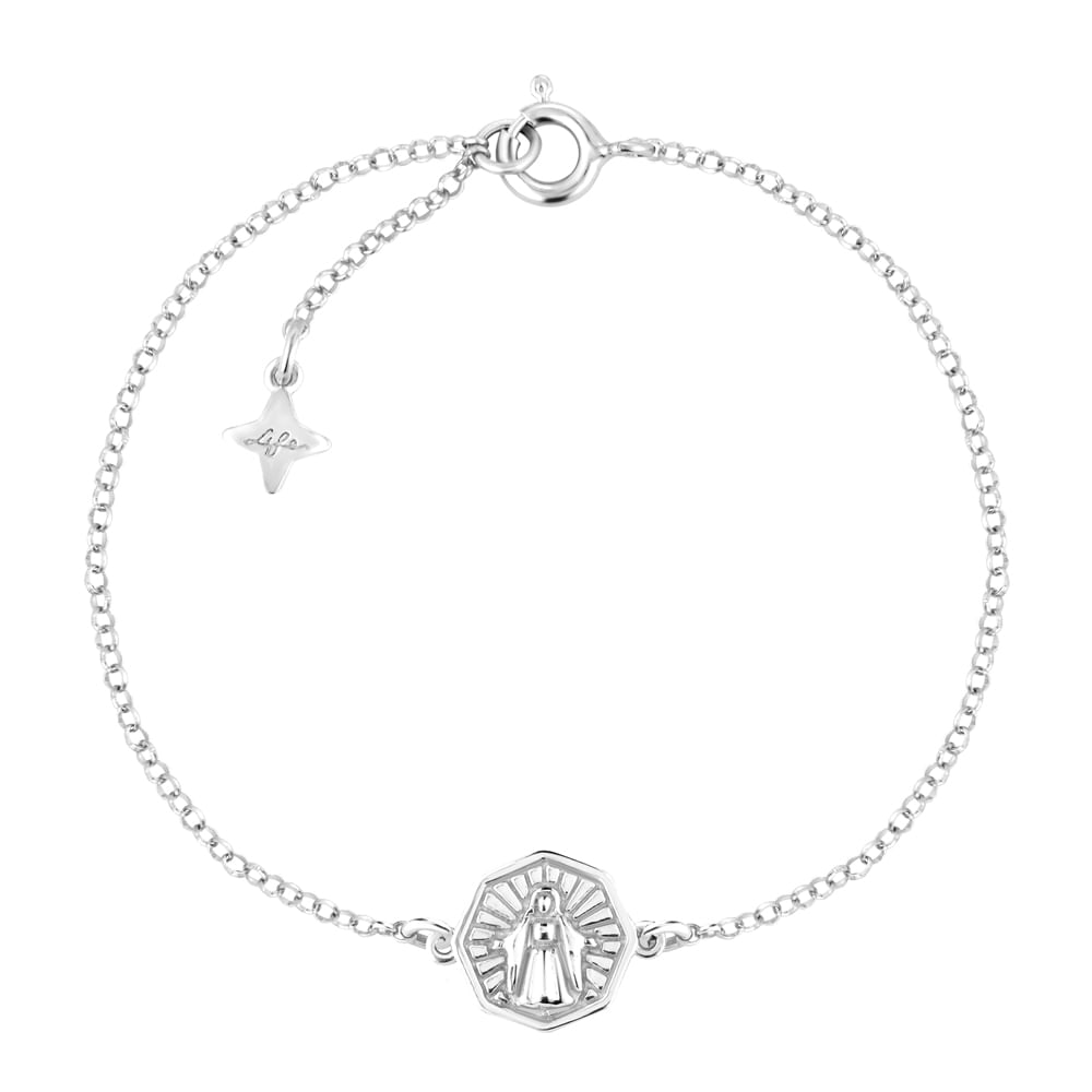 Pulseira Life Religião ll N.Sra. Aparecida em Prata 925