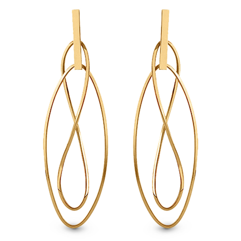 Argola Infinito em Ouro Amarelo 18k, 52mm