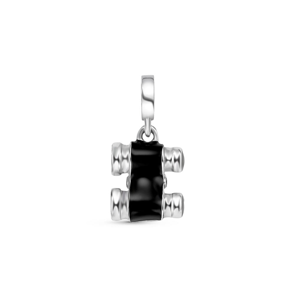 Pingente Life Viagem Binóculos em Prata 925 com Esmalte