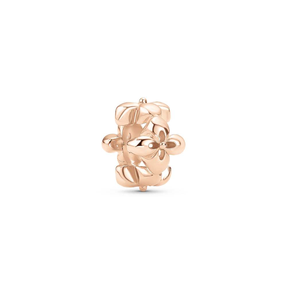Separador Life My Rosé Flores em Liga Rosé com Banho de Ouro Rosé 18k
