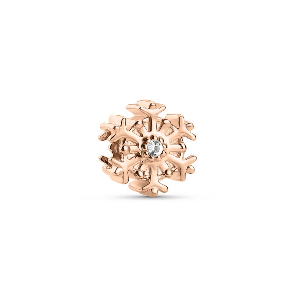 Separador Life My Rosé Floco de Neve em Liga Rosé com Banho de Ouro Rosé 18k