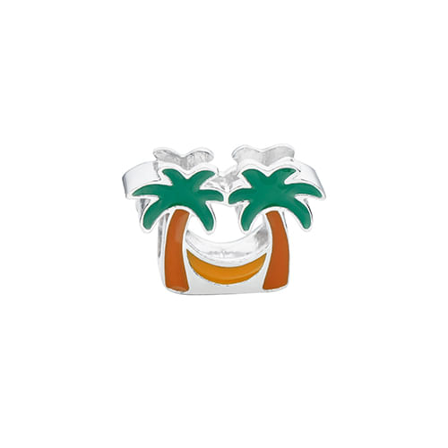 Separador Life Viagem Coqueiros em Prata 925 com Esmalte