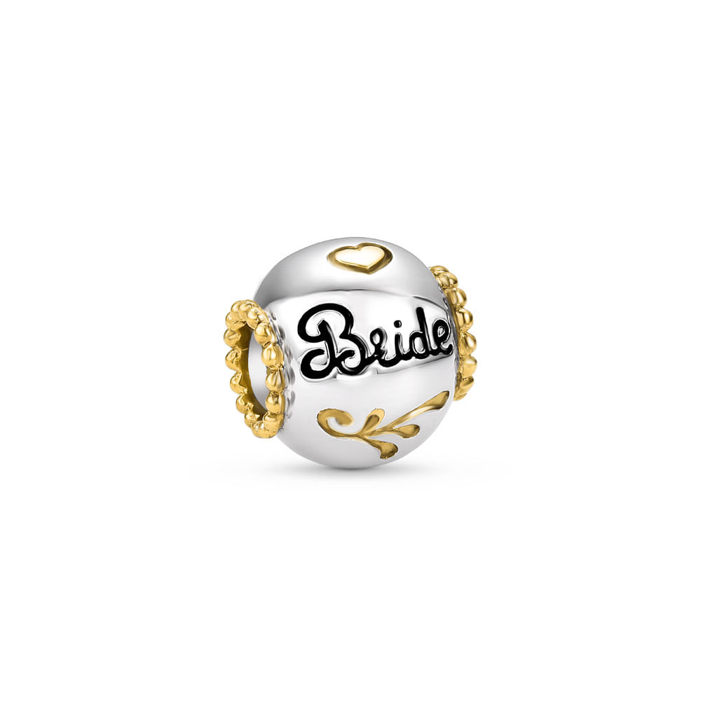 Separador Life Glossy Bride em Prata 925 com Banho de Ouro Amarelo 18k