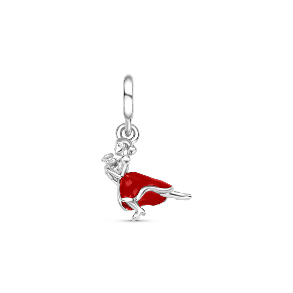 Pingente Life Viagem Dançarina de Tango em Prata 925 com Esmalte
