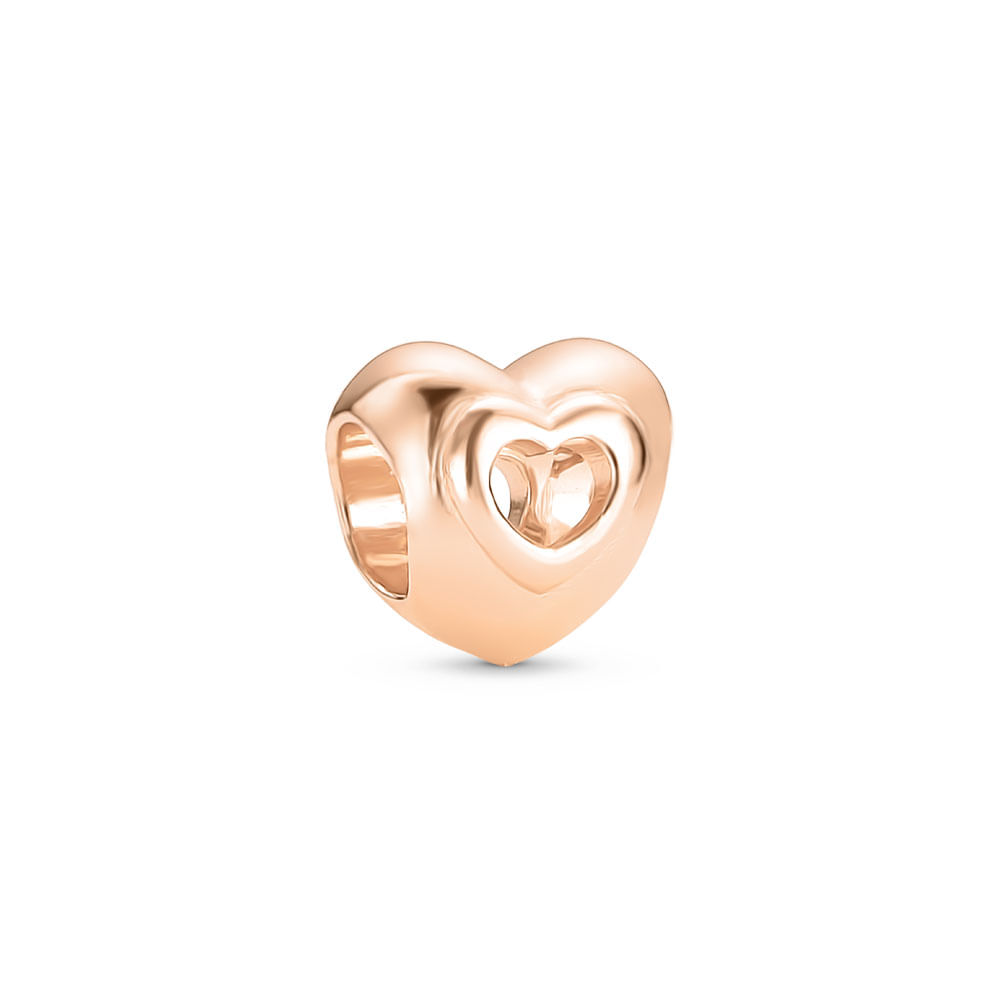 Separador Life Corações em Liga Rosé com Banho de Ouro Rosé 18k