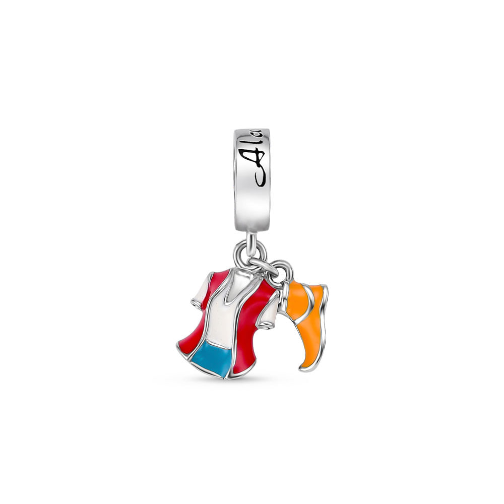 Pingente Life Disney Aladdin em Prata 925 com Esmalte
