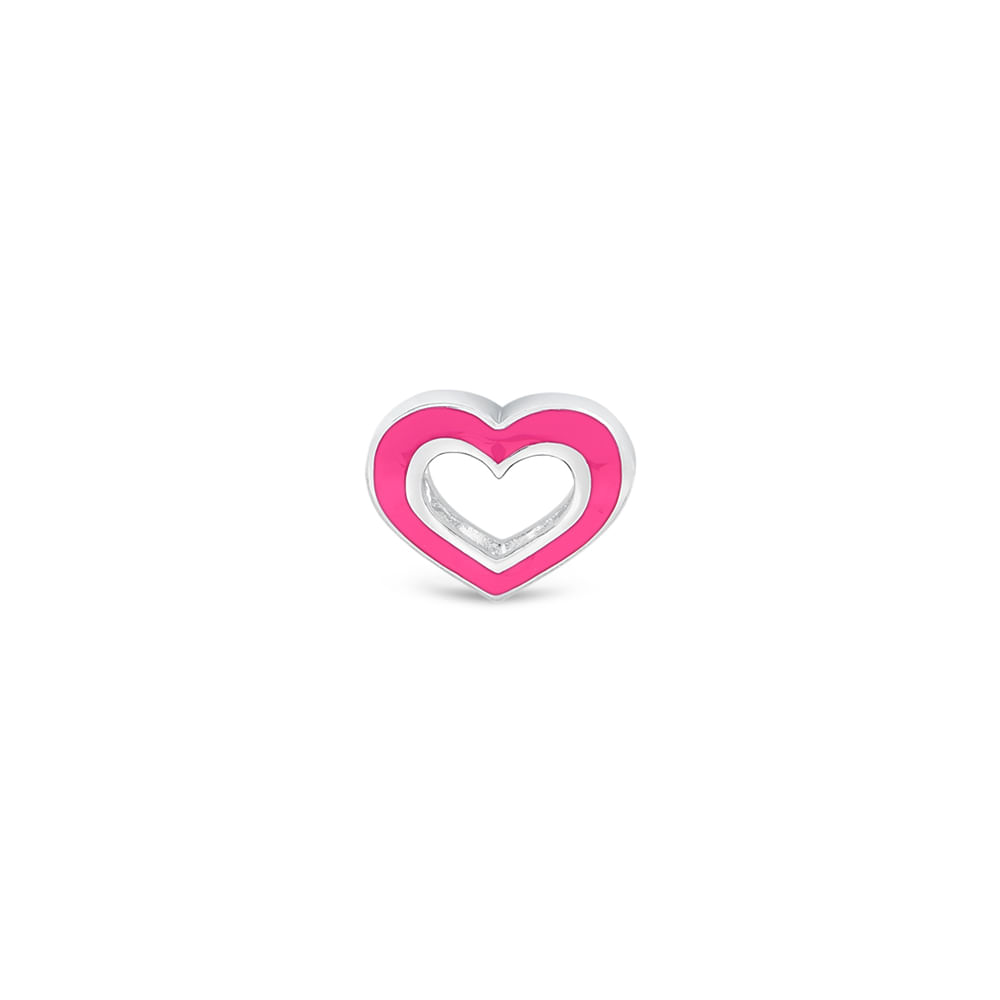 Separador Life Amor Coração em Prata 925 com Esmalte