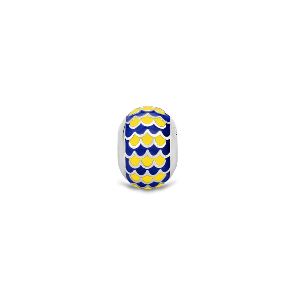 Separador Life Disney Ariel Escama Murano em Prata 925 com Esmalte