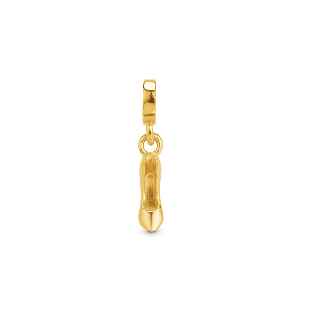 Pingente Life Fashion Salto Alto em Prata 925 com Banho de Ouro Amarelo 18k