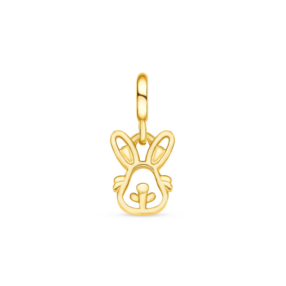 Pingente Life Animal Coelho em Prata 925 com Banho de Ouro Amarelo 18k