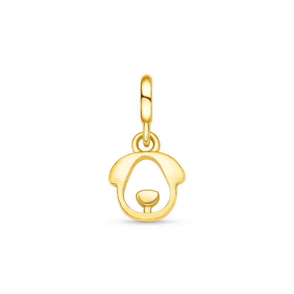 Pingente Life Animal Cachorro em Prata 925 com Banho de Ouro Amarelo 18k