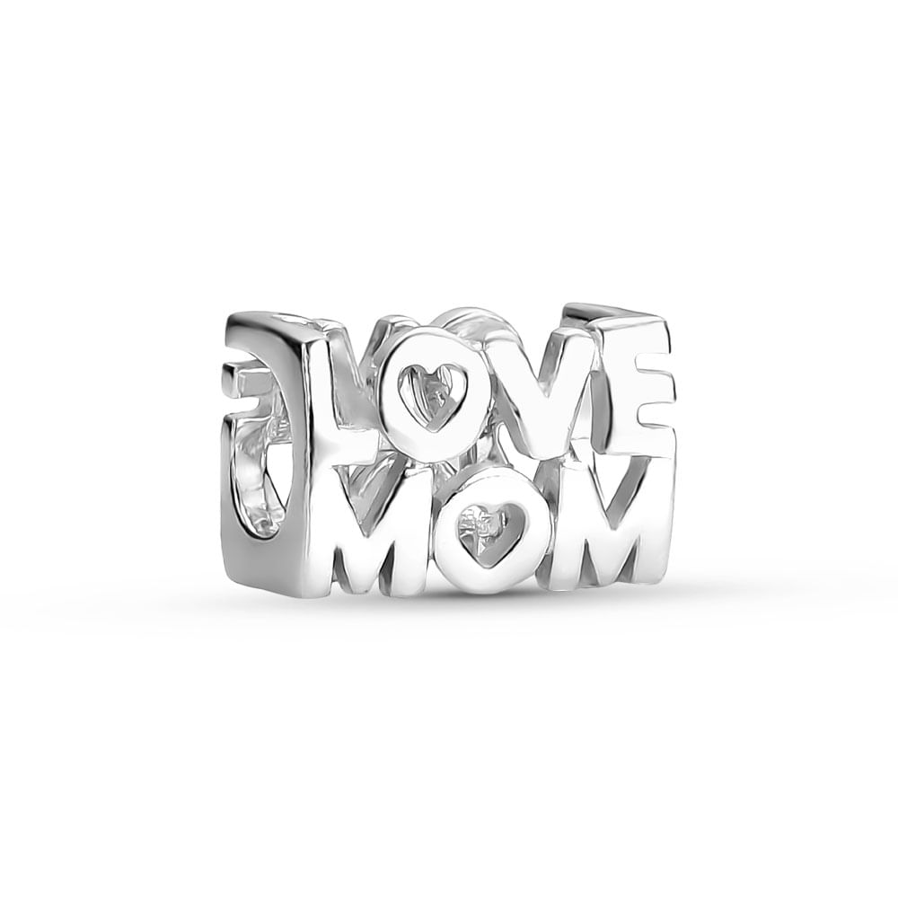 Separador Life Love Mom em Prata 925