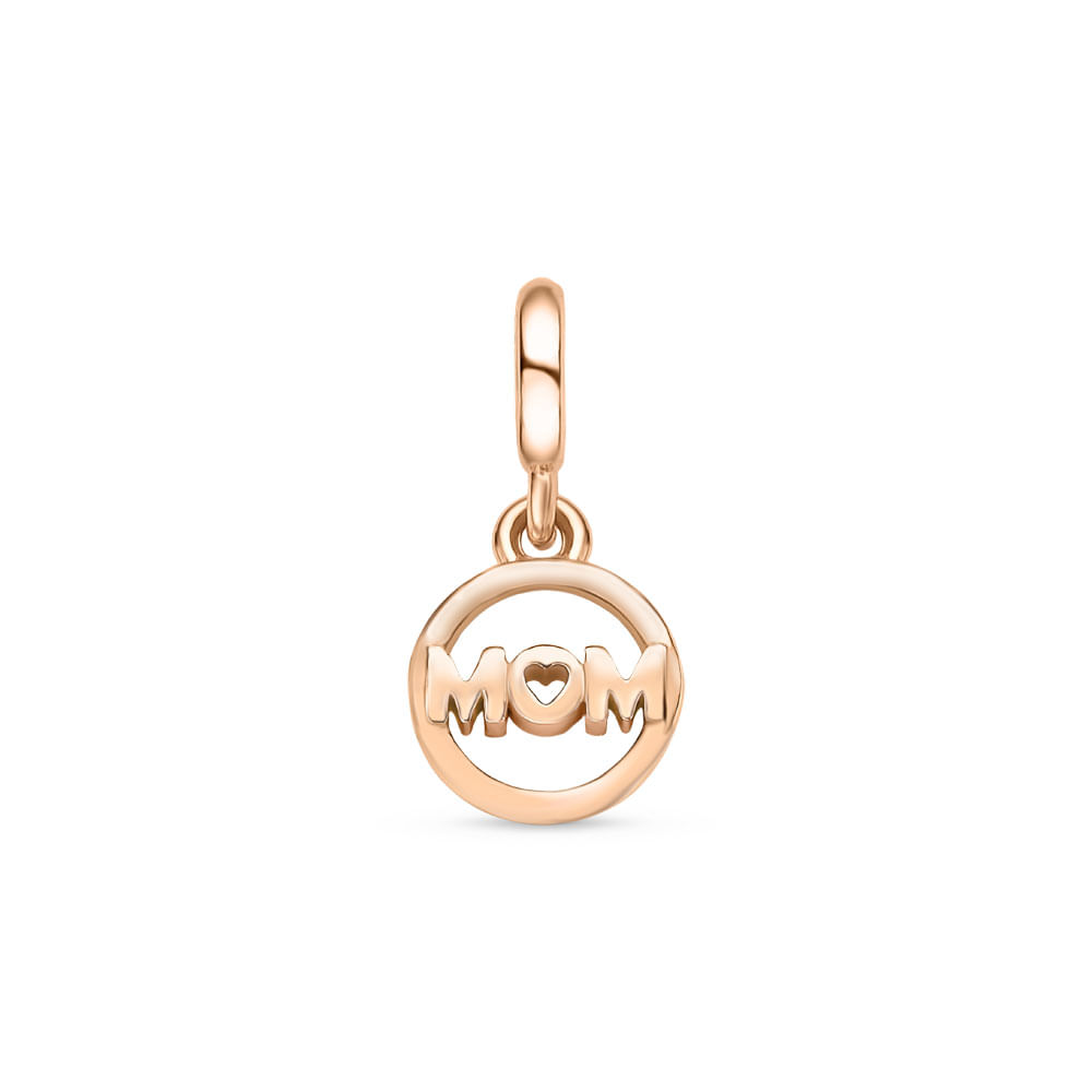 Pingente Life Mom em Liga Rosé com Banho de Ouro Rosé 18k
