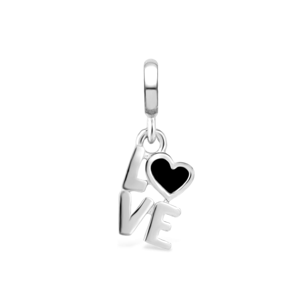 Pingente Life Love em Prata 925 com Esmalte