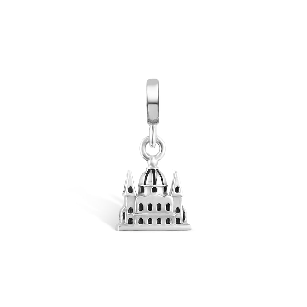 Pingente Life Viagem Parlamento Budapeste em Prata 925 com Esmalte