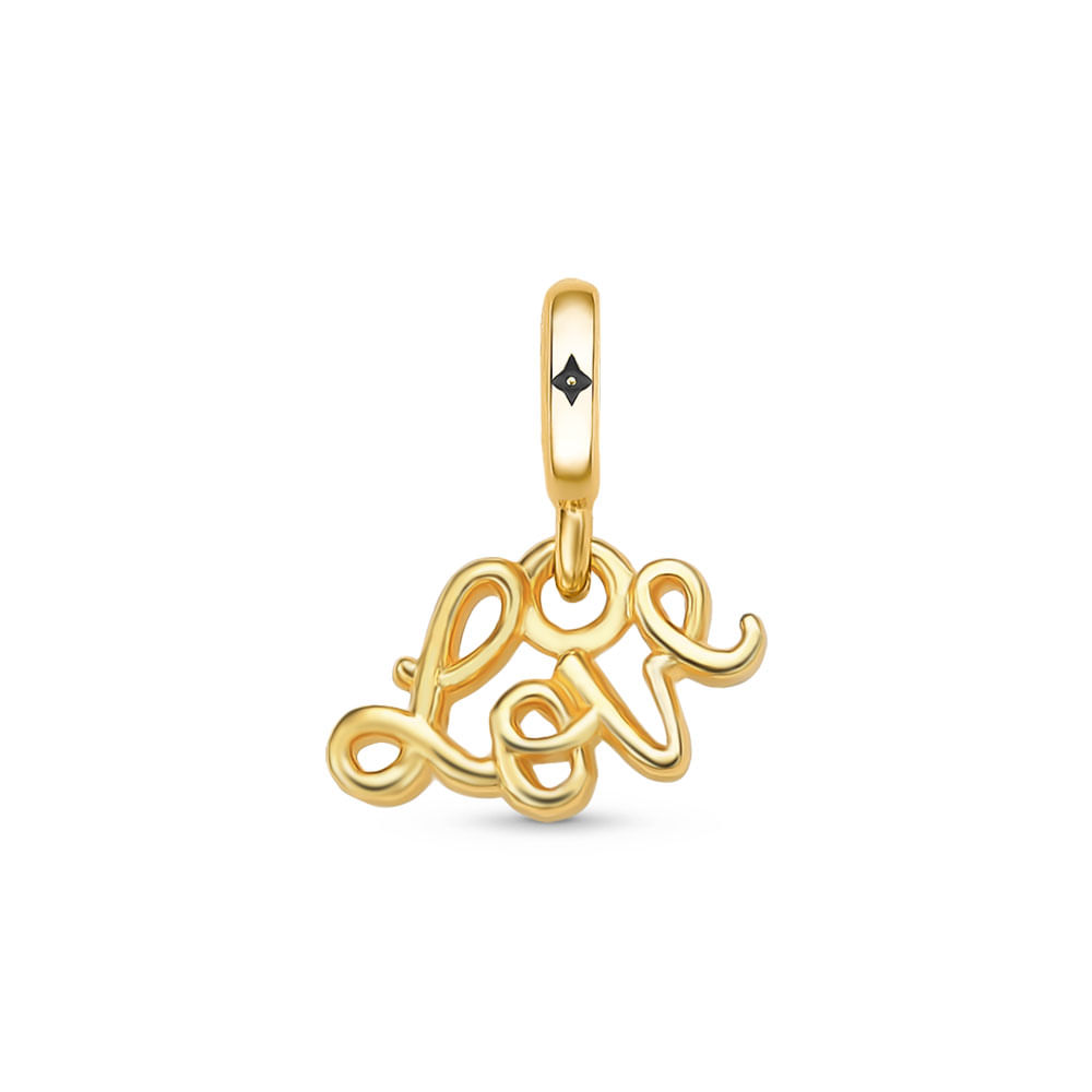 Pingente Life Desejos Love em Prata 925 com Banho de Ouro Amarelo 18k