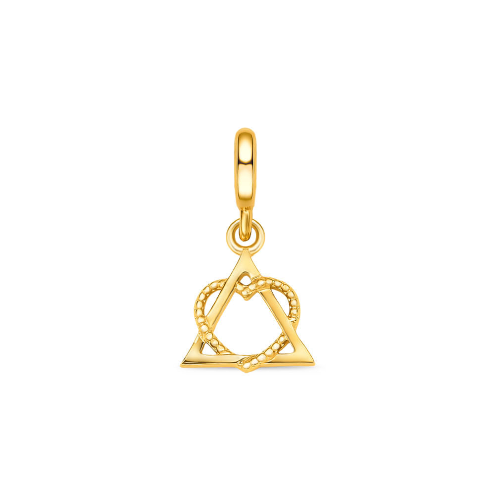 Pingente Life Mama Adoção em Prata 925 com Banho de Ouro Amarelo 18k