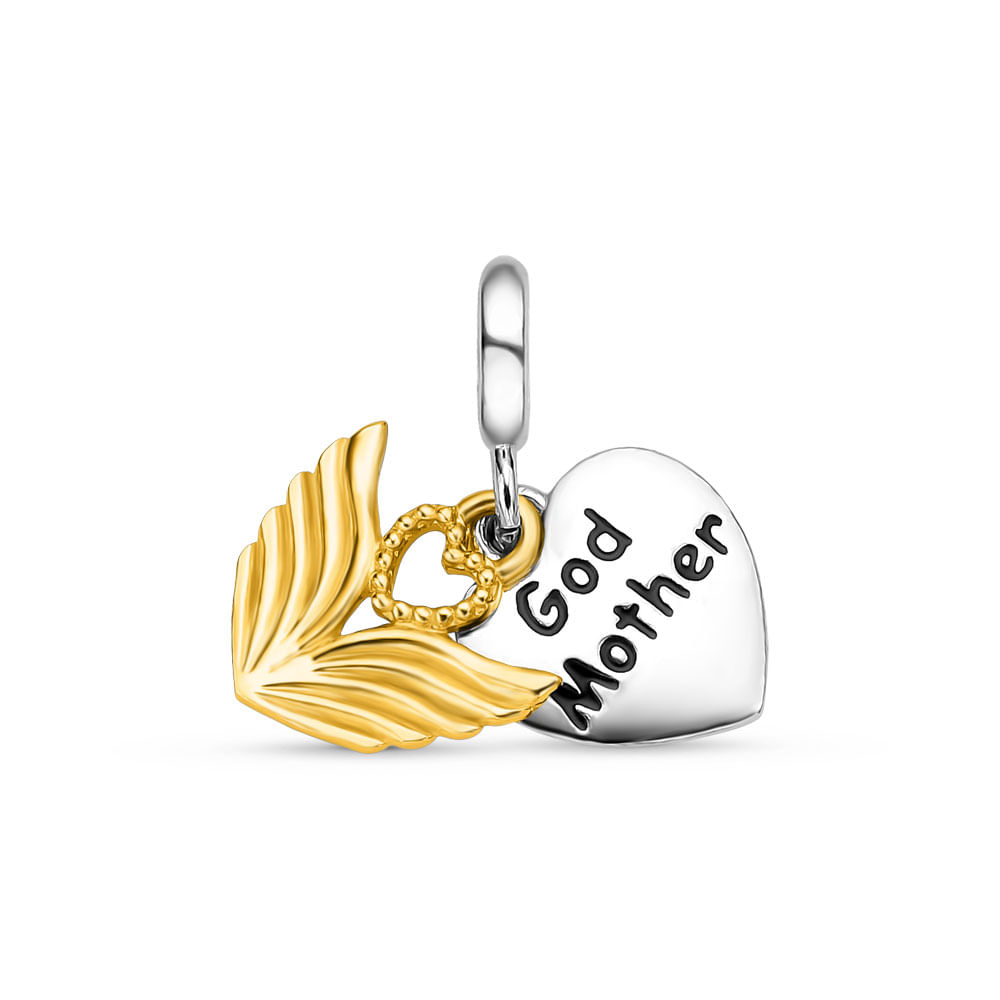 Pingente Life God Mother em Prata 925 com Banho de Ouro Amarelo 18k