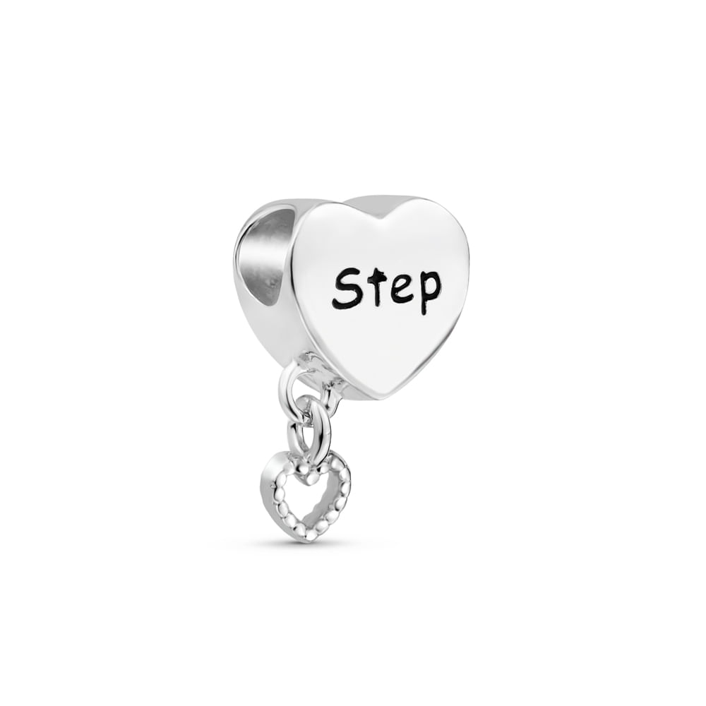 Separador Life Mama Coração Stepmom em Prata 925