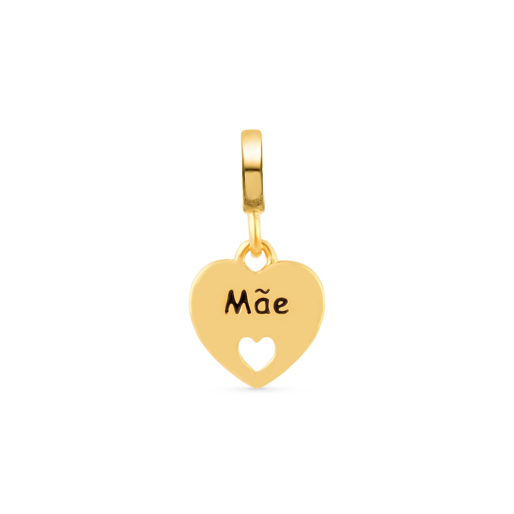 Pingente Life Mãe em Prata 925 com Banho de Ouro Amarelo 18k