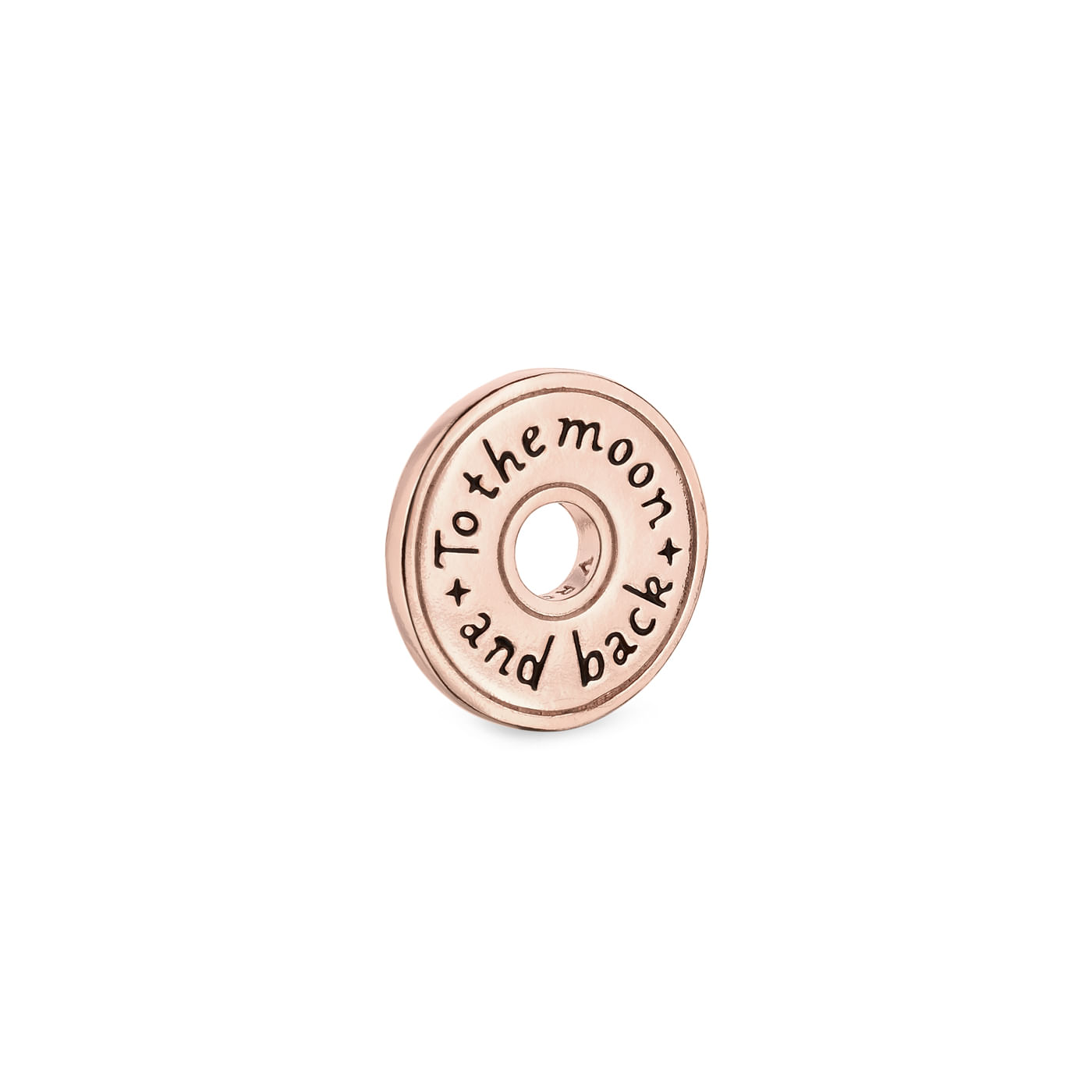 Pingente Life Wishes To The Moon And Back em Liga Rosé com Banho de Ouro Rosé 18k