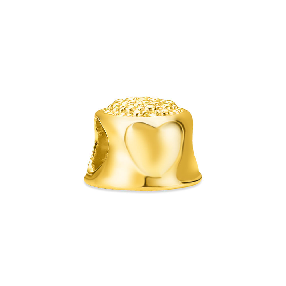 Separador Life Animal Pote de Ração em Prata 925 com Banho de Ouro Amarelo 18k