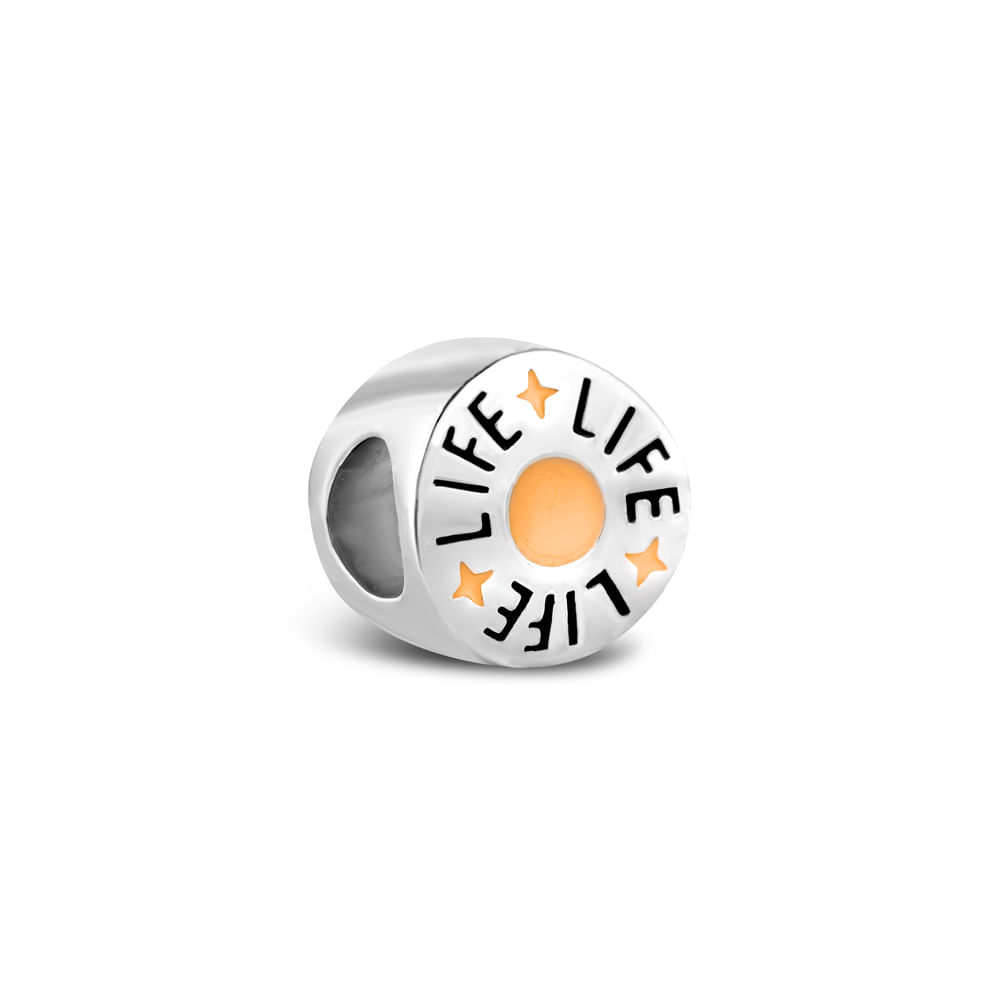 Separador Life em Prata 925 com Esmalte