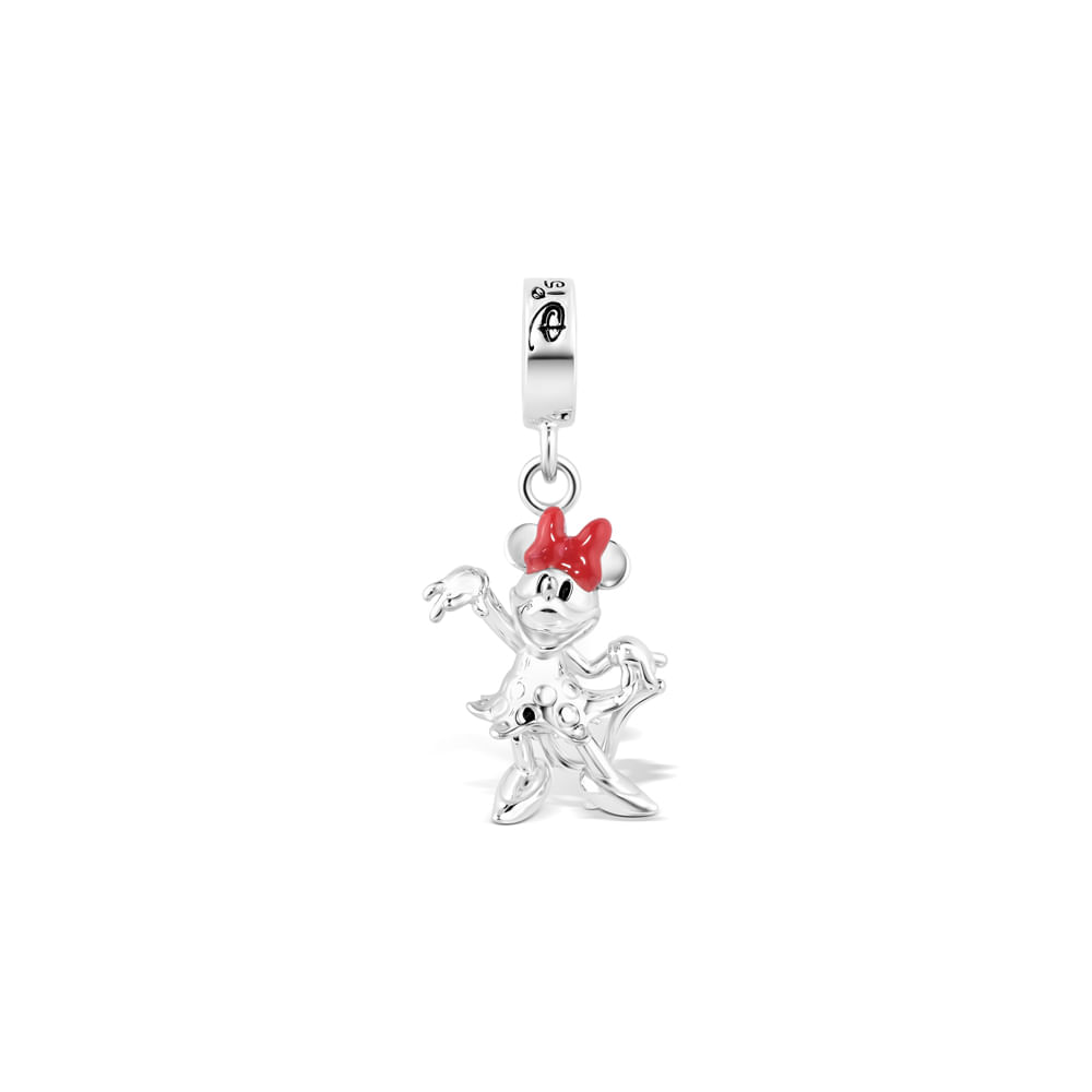 Pingente Life Disney Minnie em Prata 925 com Esmalte