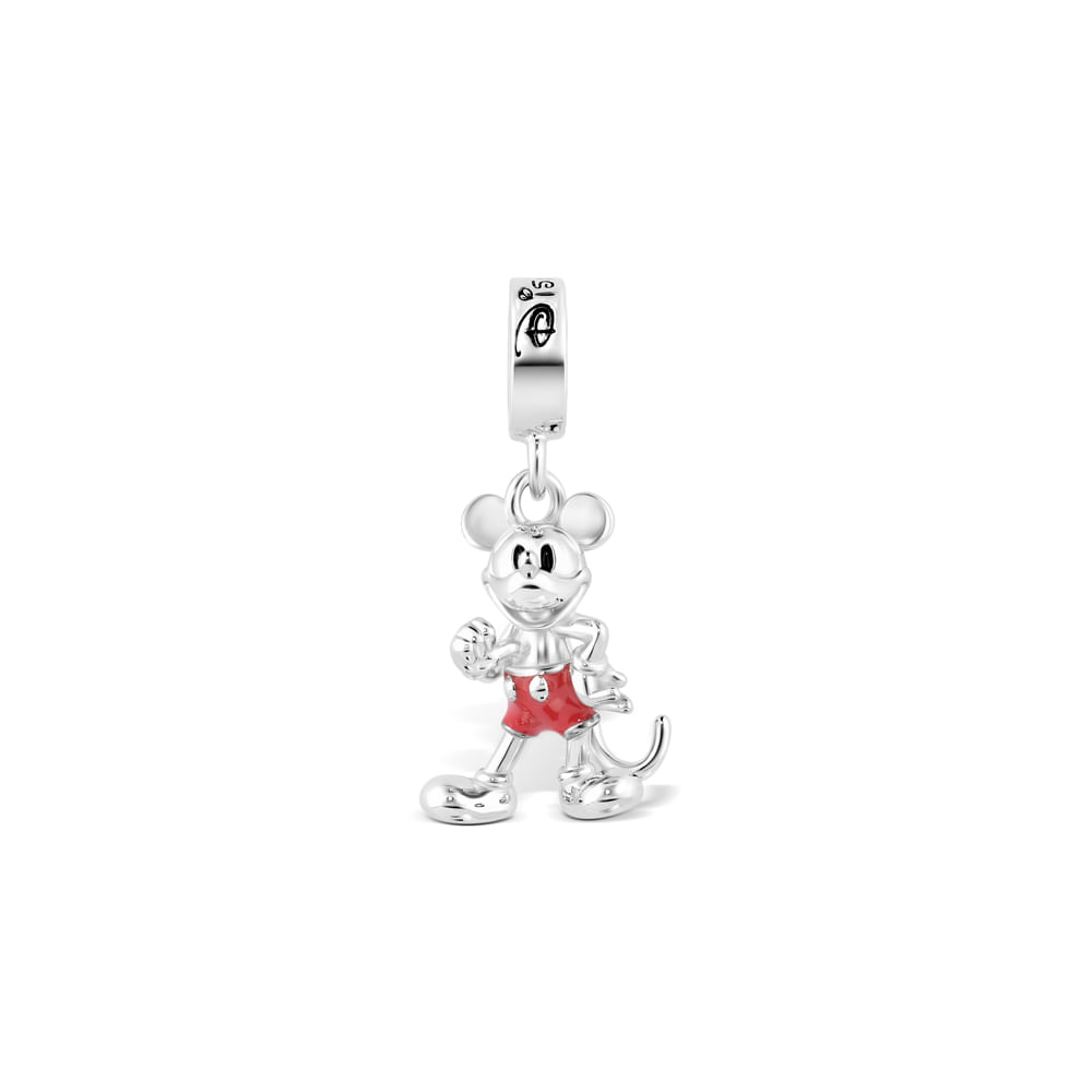 Pingente Life Disney Mickey em Prata 925 com Esmalte