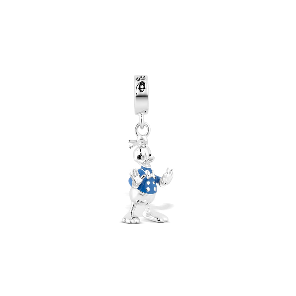 Pingente Life Disney Pato Donald em Prata 925 com Esmalte