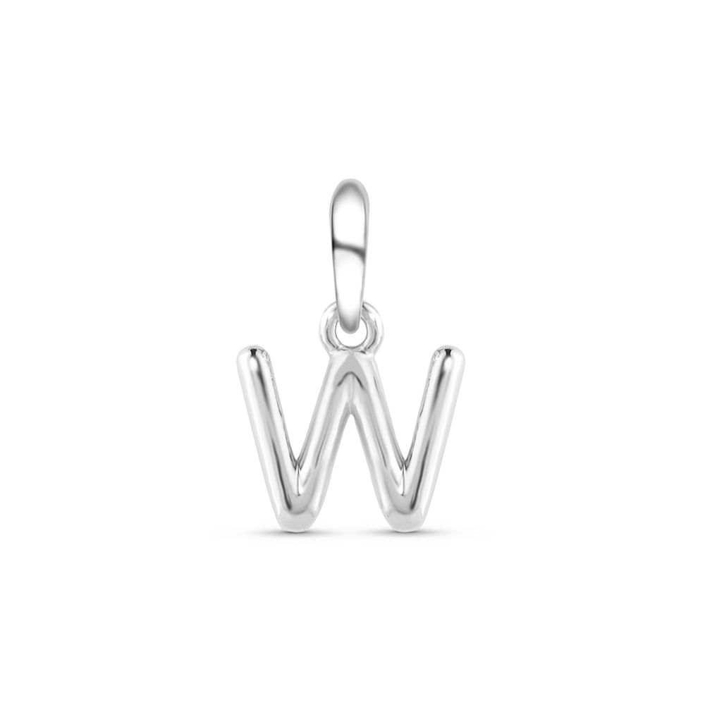 Pingente Life Letra W em Prata 925