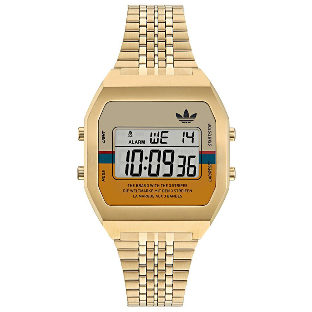 Relógio Adidas Unissex Aço Dourado Aost23555