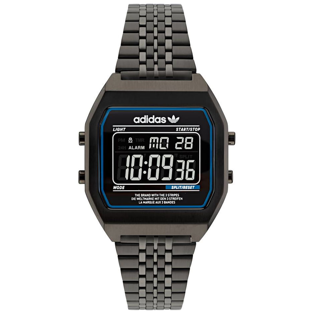 Relógio Adidas Unissex Aço Preto Aost22073M