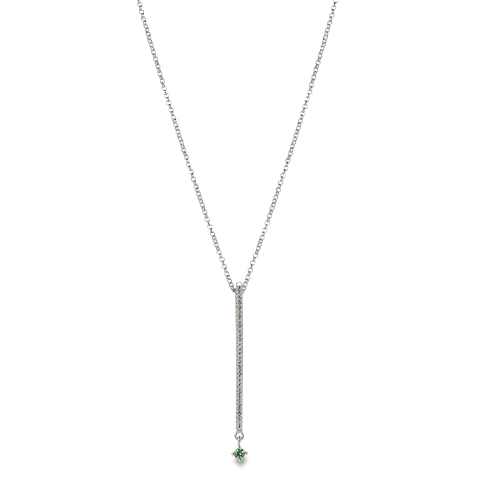 Pingente Life Glam II em Prata 925 com Pedras Verdes