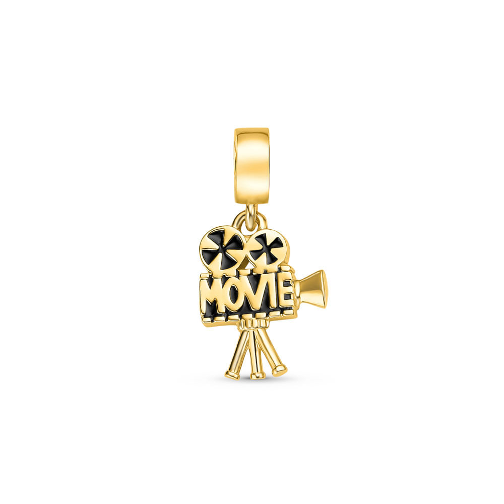 Pingente Life Manias Câmera Retrô Antiga em Prata 925 com Esmalte