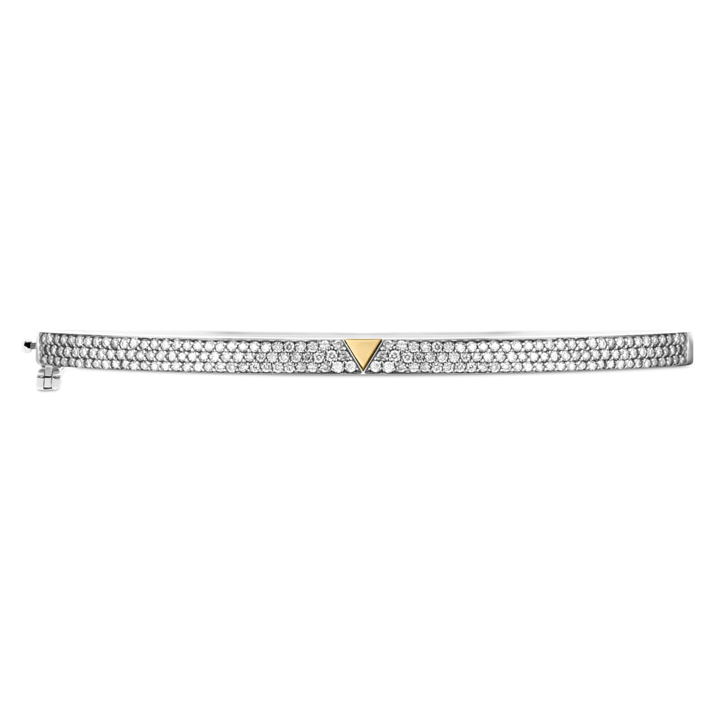 Pulseira Vivara em Ouro Branco e Ouro Amarelo 18k com Diamantes