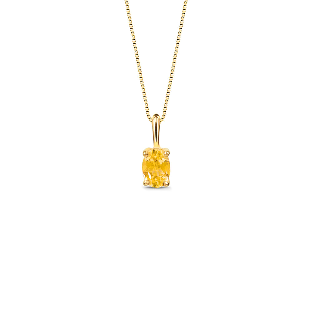 Pingente Cores em Ouro Amarelo 18k e Citrino