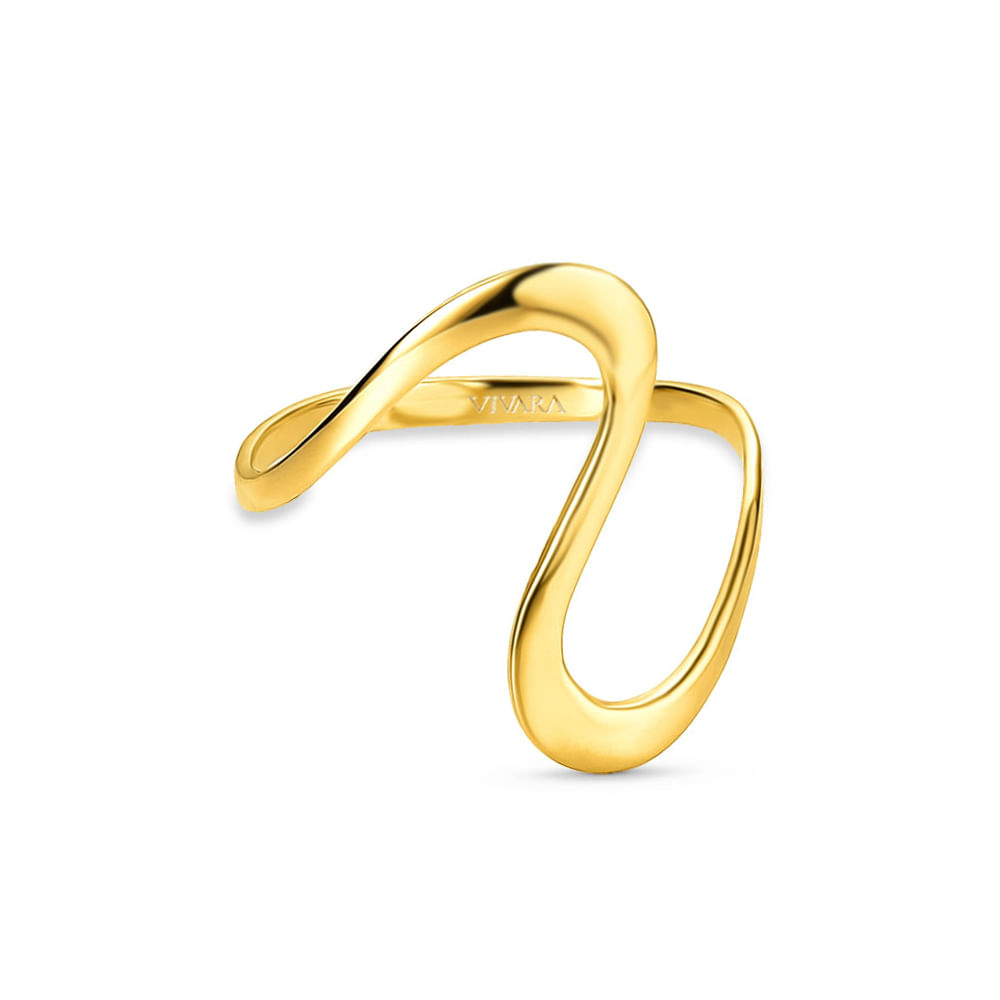 Anel Gold Curvas em Ouro Amarelo 18k